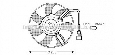 AVA QUALITY COOLING ai7516 -  Вентилятор, охлаждение двигателя